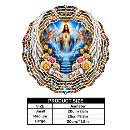 Sacred Heart Savior - Personalized Wind Spinners