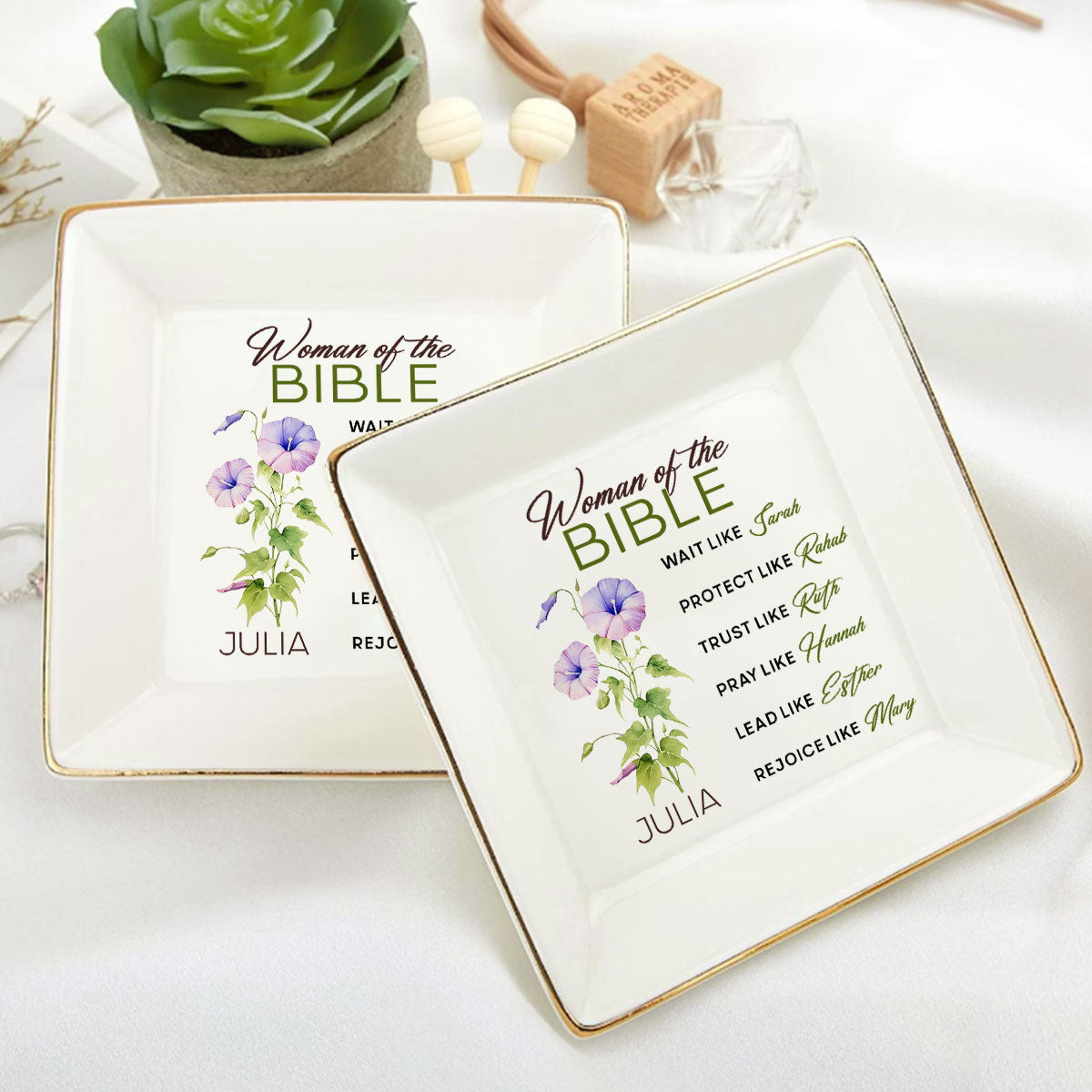 Woman Of God Bible - Personalized Jewelry Dish FCJDLEHA1916L