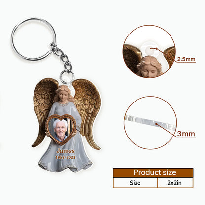 On Angel’s Wings - Personalized Acrylic Keychain