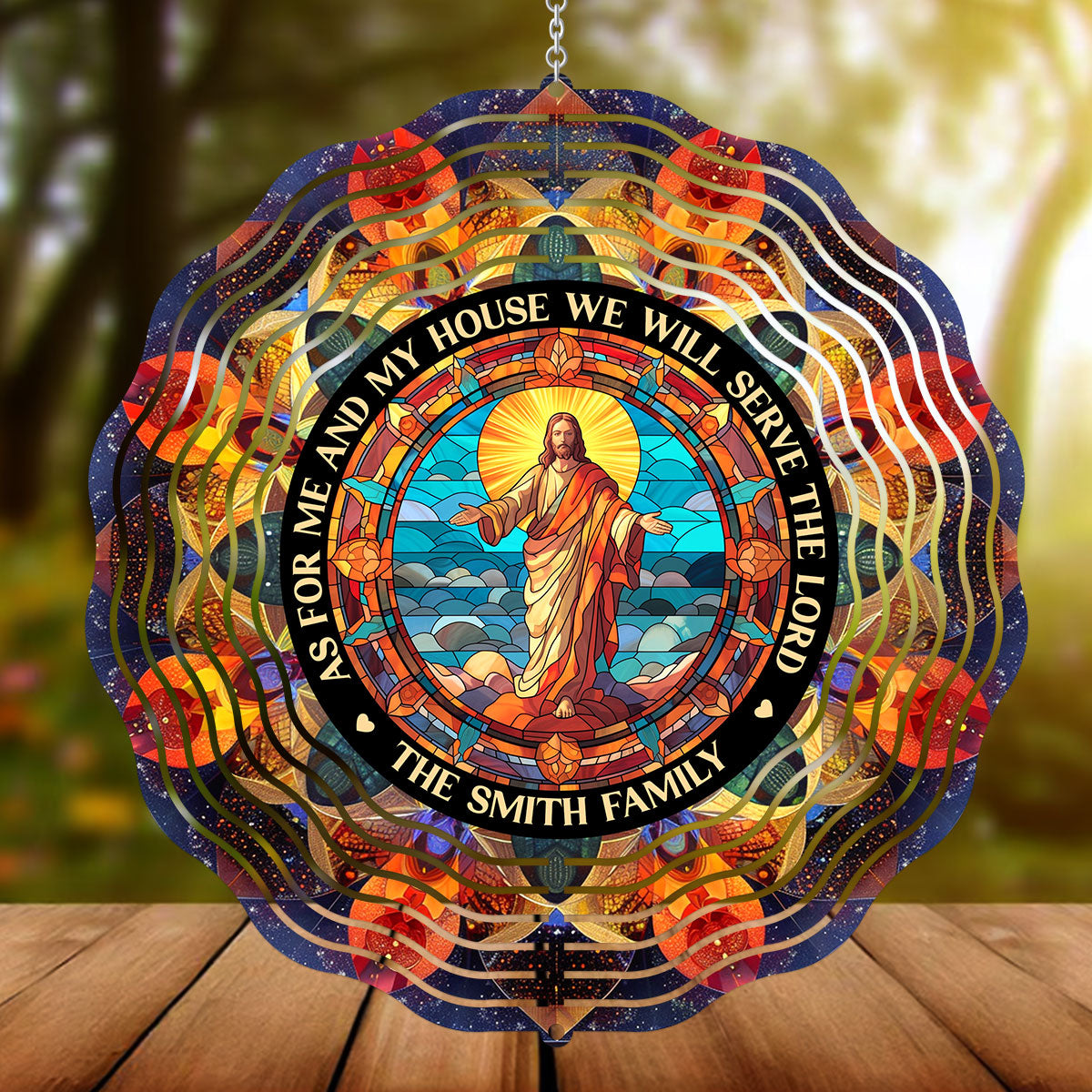 We Will Serve The Lord - Personalized Wind Spinners