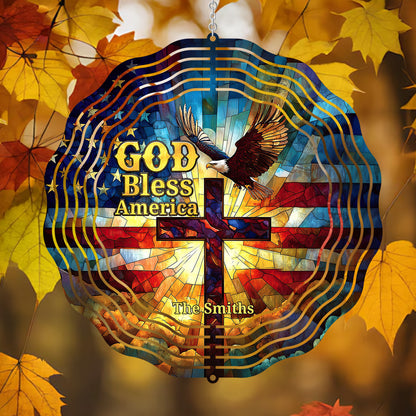 God Bless America - Personalized Wind Spinners FCWISPLETN2282TA