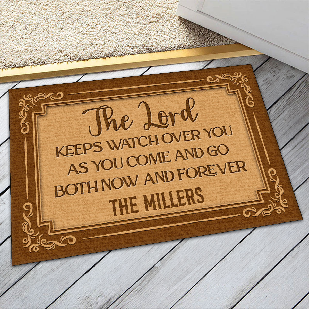 The Lord Keeps Watch Over You - Personalized Doormat