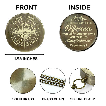Retirement Tribute - Personalized Compass