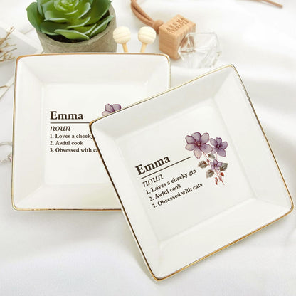 Name Definition - Personalized Jewelry Dish