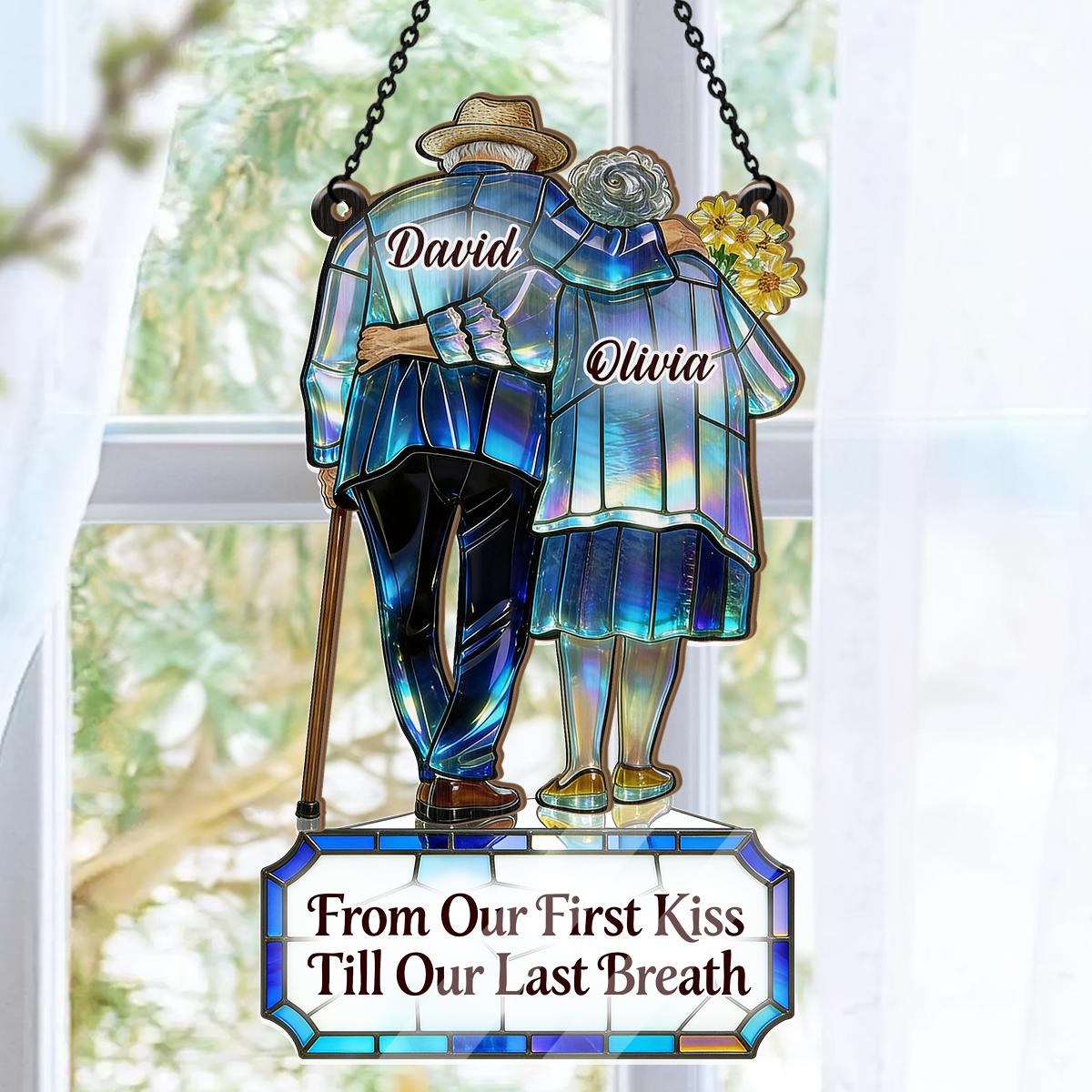 Eternal Love Journey - Personalized Window Hanging Suncatcher