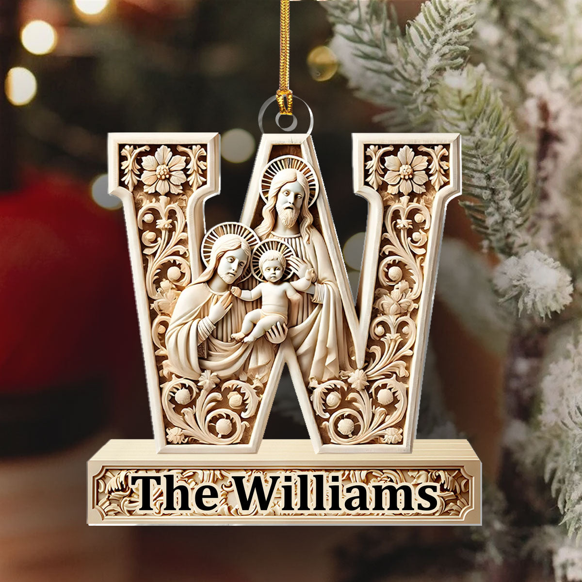 Nativity Family - Personalized 1-Layer Acrylic Ornament