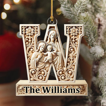 Nativity Family - Personalized 1-Layer Acrylic Ornament