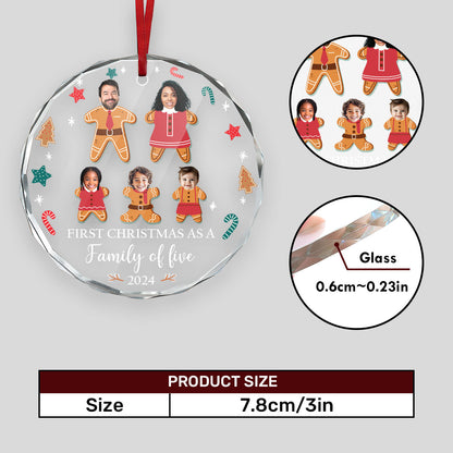 First Christmas - Personalized Custom Glass Ornament FCURGOPLEHA2185TA