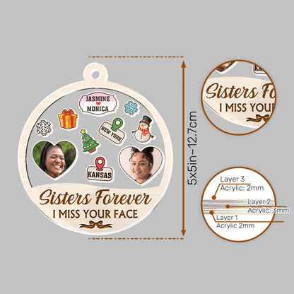 I Miss Your Face - Personalized 3 Layered Christmas Shaker Ornament