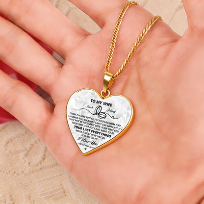 I Married You Because I Can't Live Without You - Personalized Heart Necklace