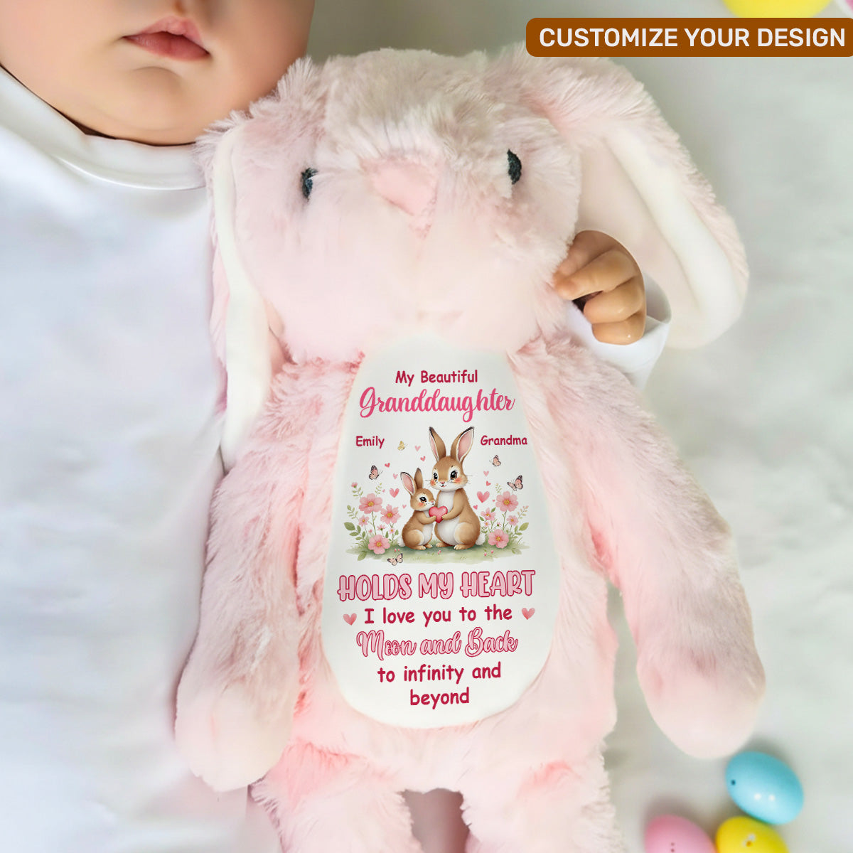To My Grandkid - Personalized Stuffed Bunny