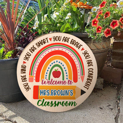 You Are Kind, Smart, Brave And Confident - Personalized Wooden Sign