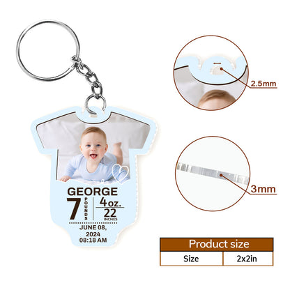 Cute Baby Bodysuit - Personalized Acrylic Keychain