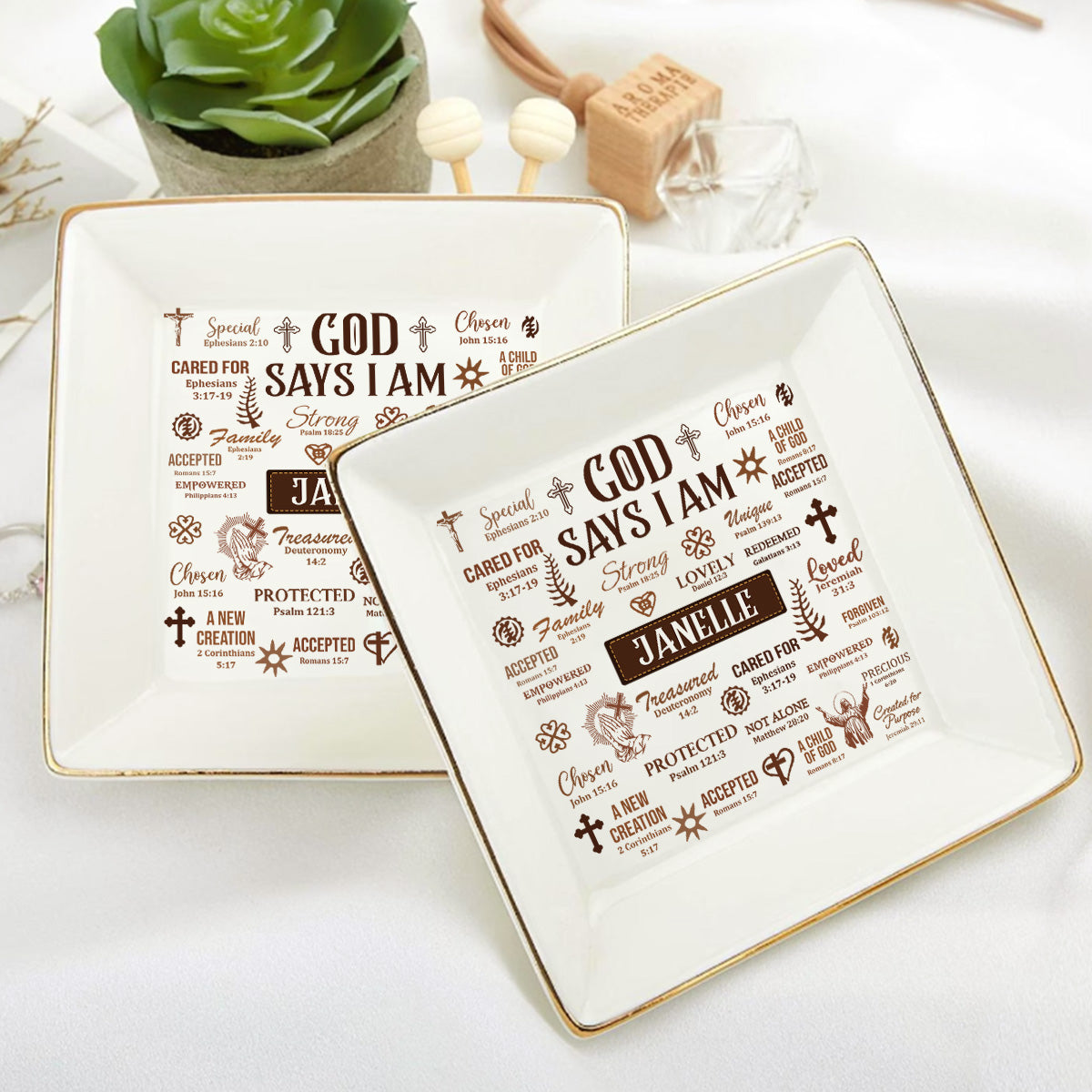 God Says I Am - Personalized Jewelry Dish FCJDNUTN1903L