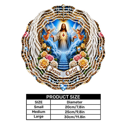 Sacred Heart Savior - Personalized Wind Spinners