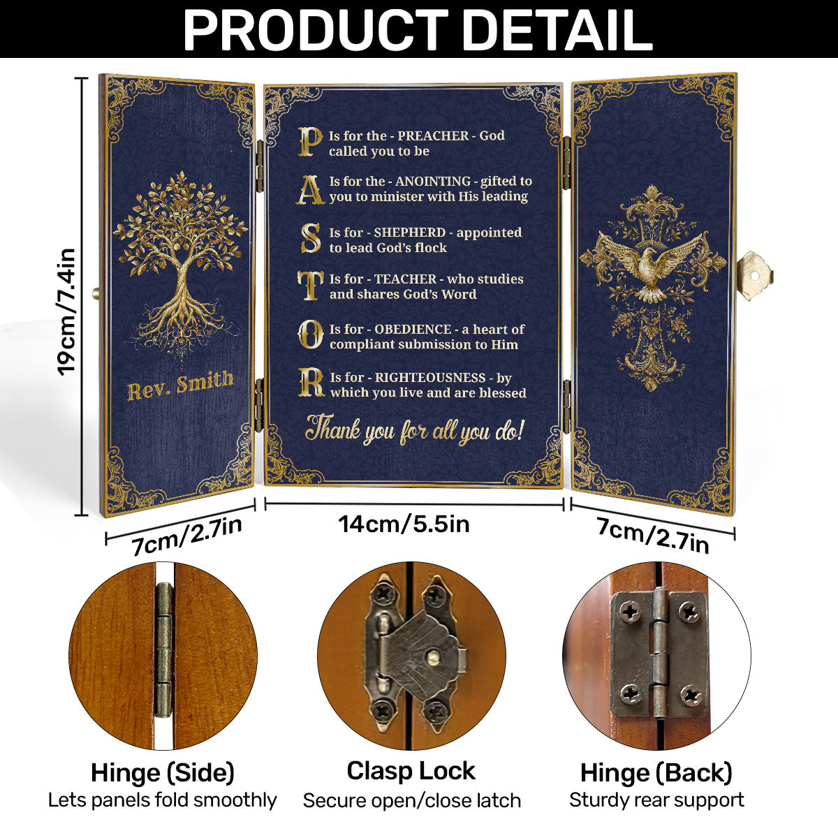 Guided By Anointing - Personalized Wooden Diptych
