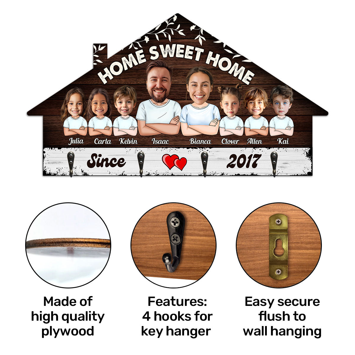 Home Sweet Home - Personalized Key Holder