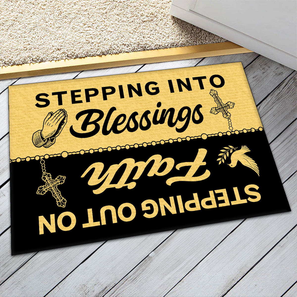 Stepping Into Blessings, Stepping Out On Faith - Doormat