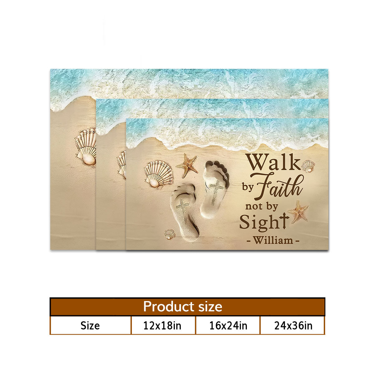 Walk By Faith Not Sight Poster - Personalized Poster