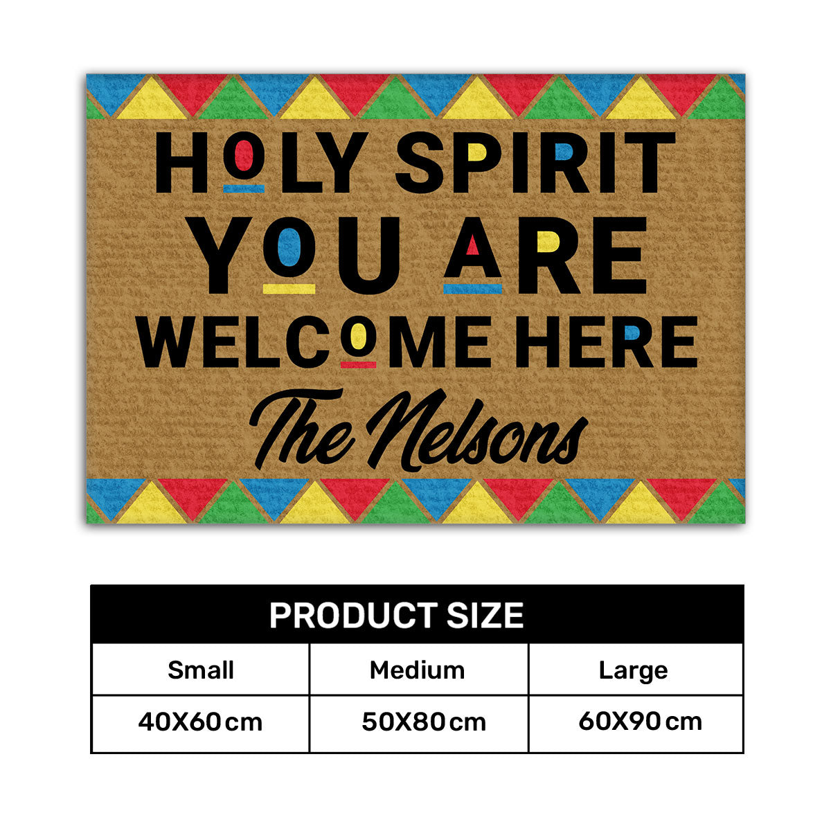 Christian Welcome Holy Spirit - Personalized Doormat