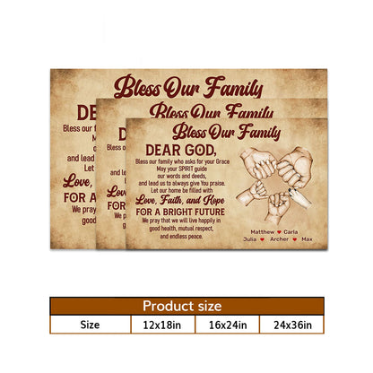 Bless Our Family - Personalized Poster
