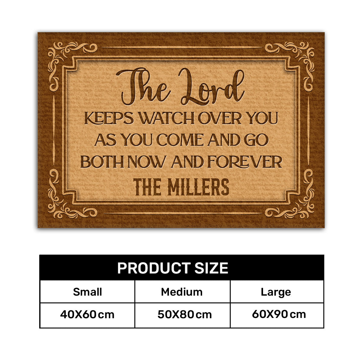 The Lord Keeps Watch Over You - Personalized Doormat