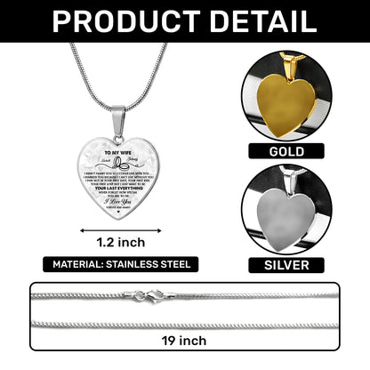 I Married You Because I Can't Live Without You - Personalized Heart Necklace