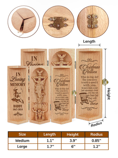 Christmas In Heaven - Personalized Openable Wooden Cylinder Sculpture of Jesus Christ FCWJCLEHA2296L