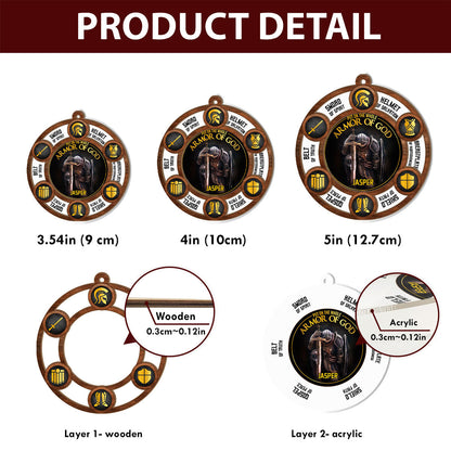 Armor of God - Personalized Wood & Acrylic Ornament FCWAOLEH1599M
