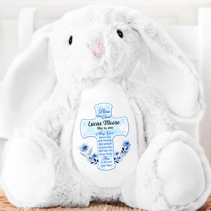 Bless This Child - Personalized Stuffed Bunny