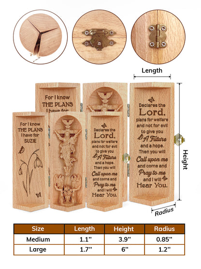 Declare The Lord - Personalized Openable Wooden Cylinder Sculpture of Jesus Christ