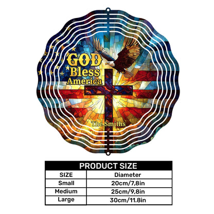 God Bless America - Personalized Wind Spinners FCWISPLETN2282TA