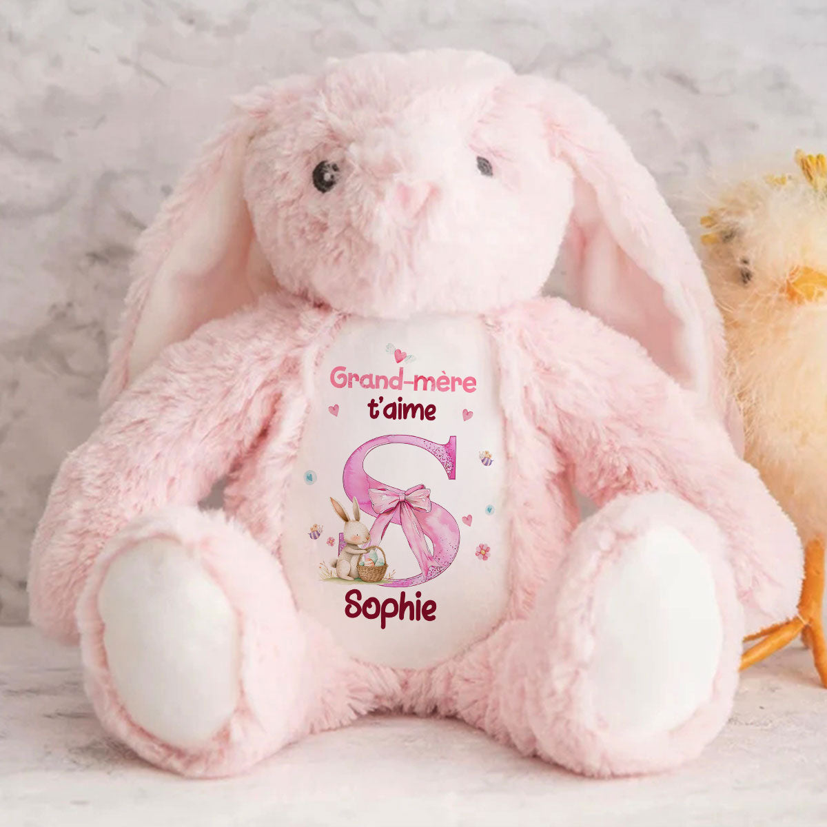 Grand-mère T'aime - Personalized Stuffed Bunny