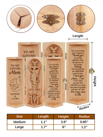 You Mean More To Me - Personalized Openable Wooden Cylinder Sculpture of Jesus Christ