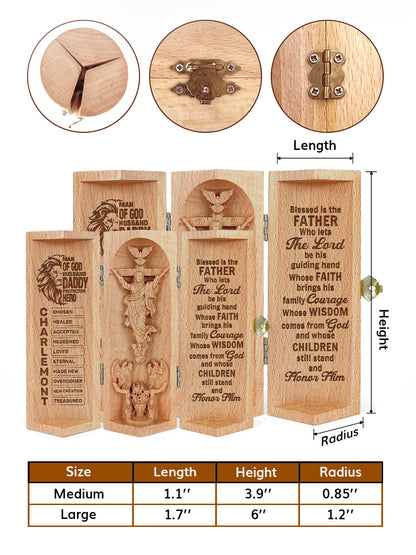 Man Of God - Personalized Openable Wooden Cylinder Sculpture of Jesus Christ