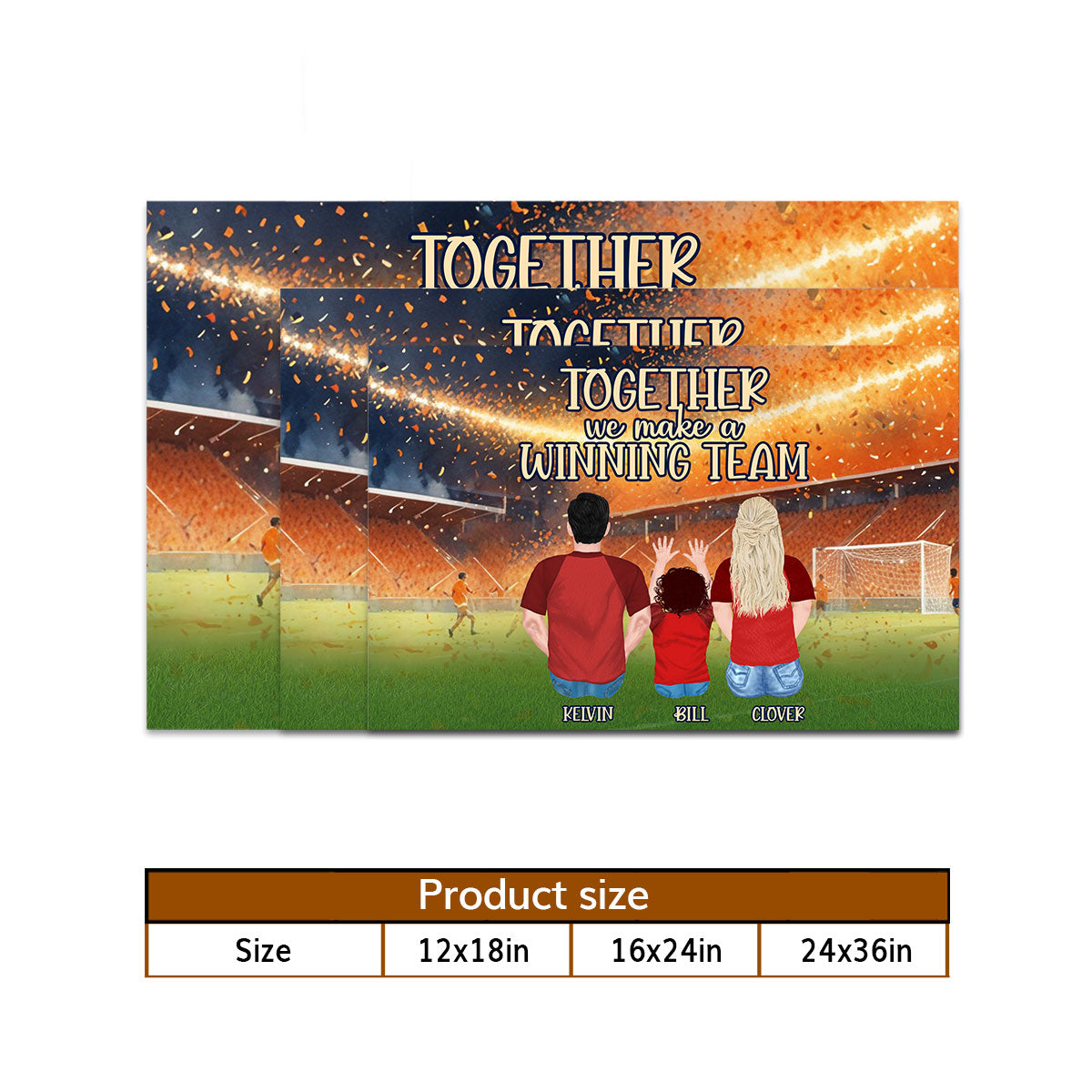 Together We Make A Winning Team - Personalized Poster