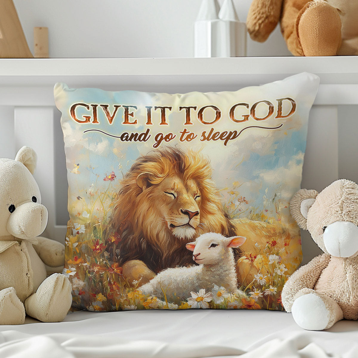 Give It To God And Go To Sleep - Crystal Velvet Pillow