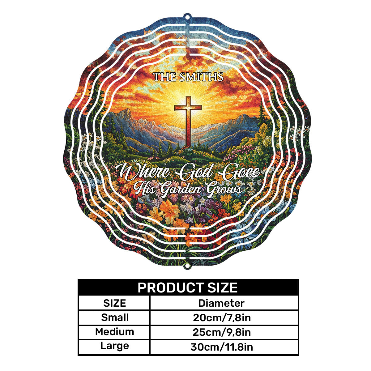 Where God Goes His Garden Grows - Personalized Wind Spinners FCWISPLEPA1769TA