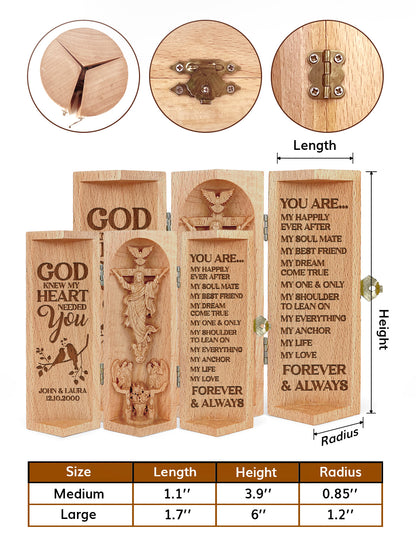 God Knew My Heart Needed You - Personalized Openable Wooden Cylinder Sculpture of Jesus Christ FCWJCLETN2735T