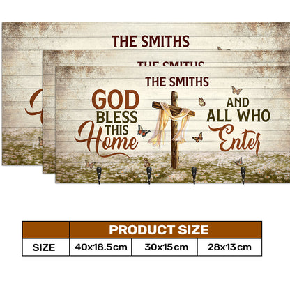 God Bless This Home - Personalized Key Holder FCUWKHCSLEM1750TA