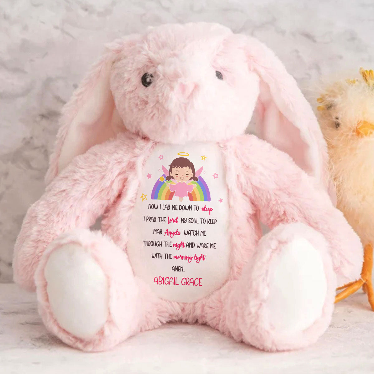 Children's Prayer - Personalized Stuffed Bunny