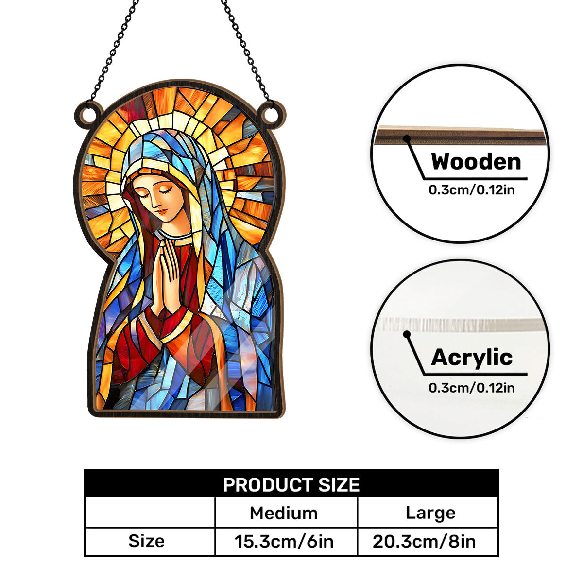 Graceful Prayer -  Window Hanging Suncatcher