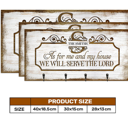 As For Me And My House We Will Served The Lord - Personalized Key Holder