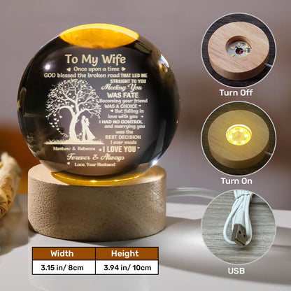 Once Upon A Time - Personalized Crystal Ball Night Light