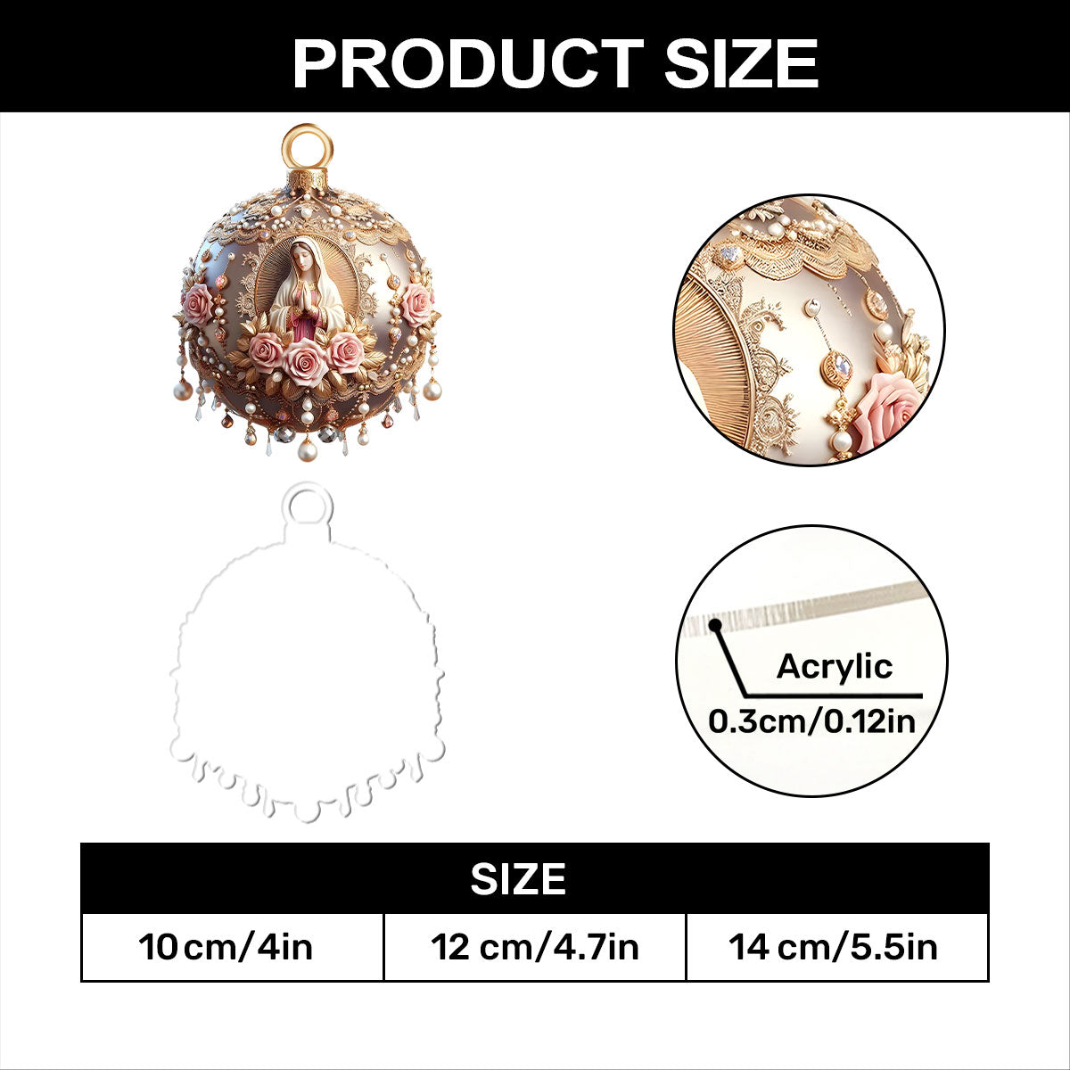 Believe - Personalized 1-Layer Acrylic Ornament