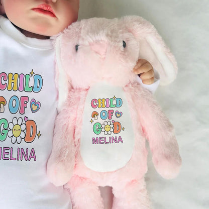 A Child Of God - Personalized Stuffed Bunny