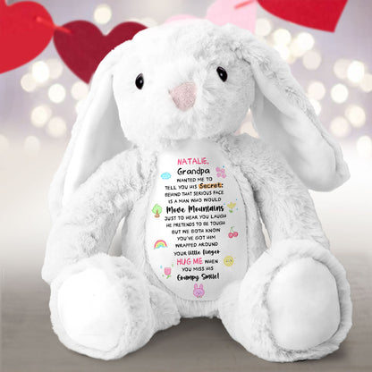 Grandpa Wants To Tell You - Personalized Stuffed Bunny