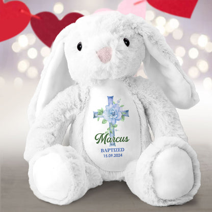 Kid Christening Day - Personalized Stuffed Bunny