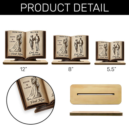 Forever Us - Personalized 2-Layer Wood Plaque With Flat Base