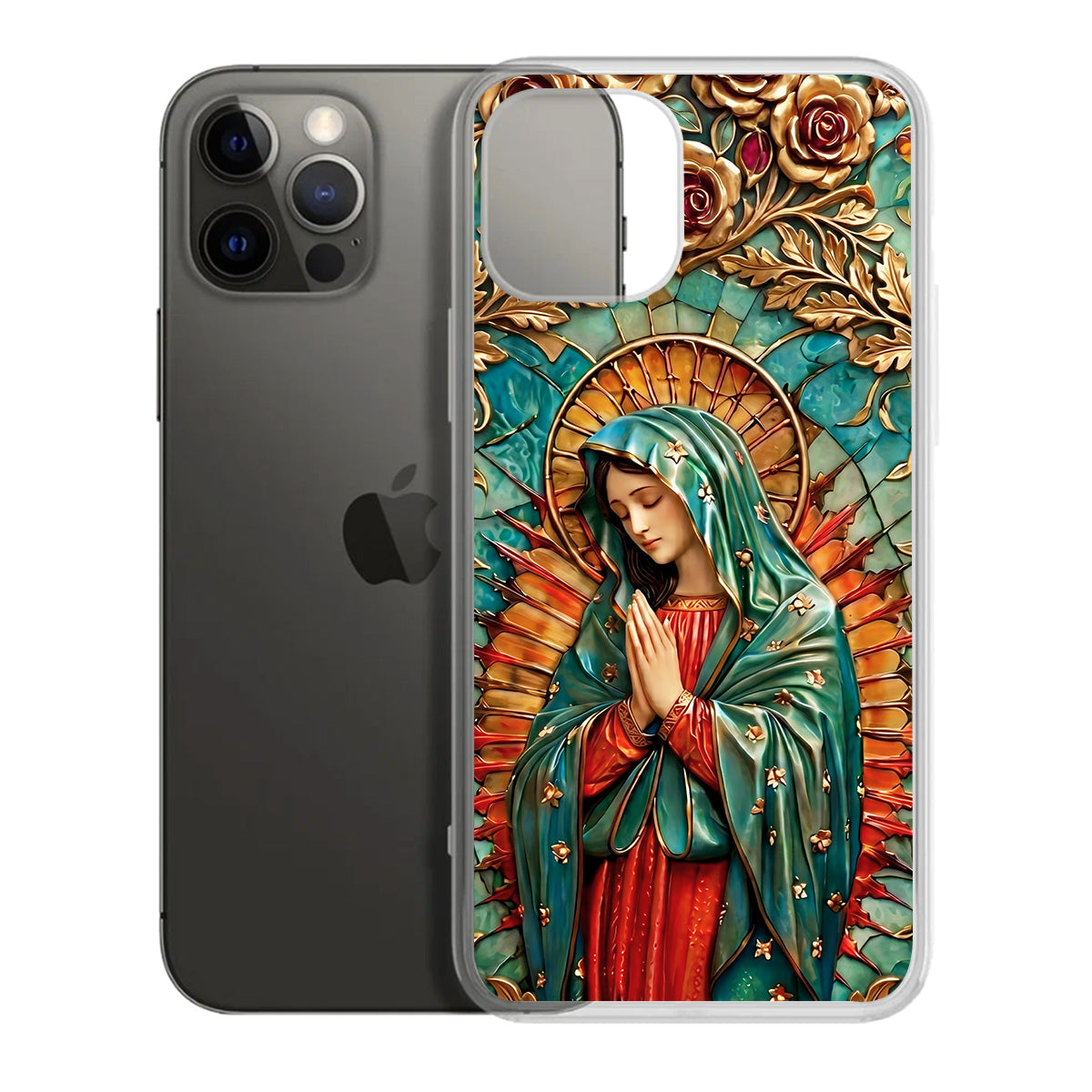 Our Lady Of Guadalupe -  Clear Silicone Phone Case